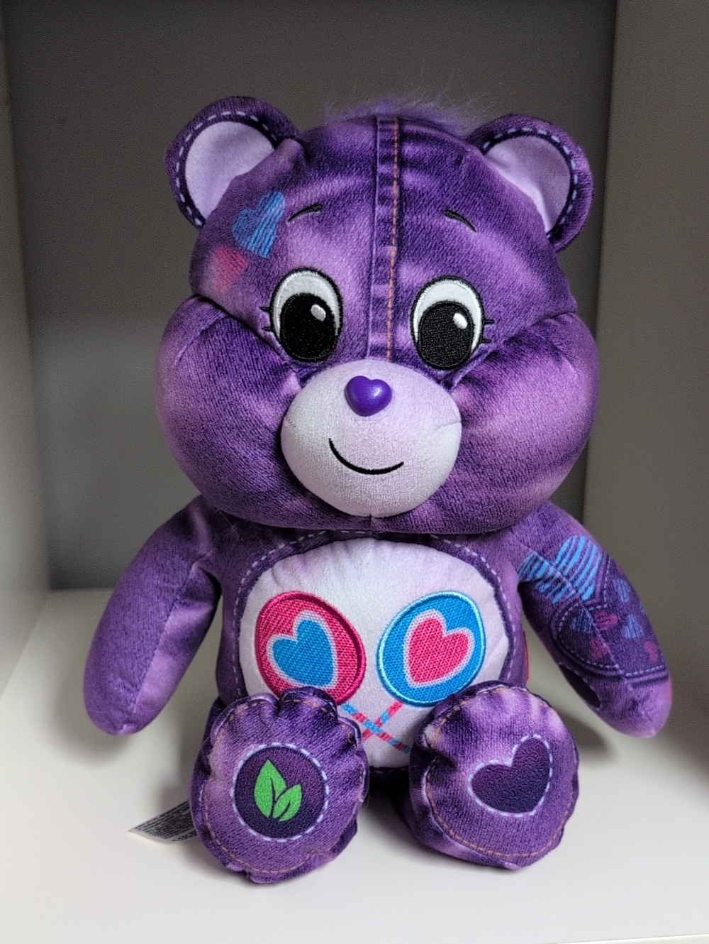 💜2/$20💜 Care Bears The Denim Edition Share Bear 13" Plush Purple Basic Fun